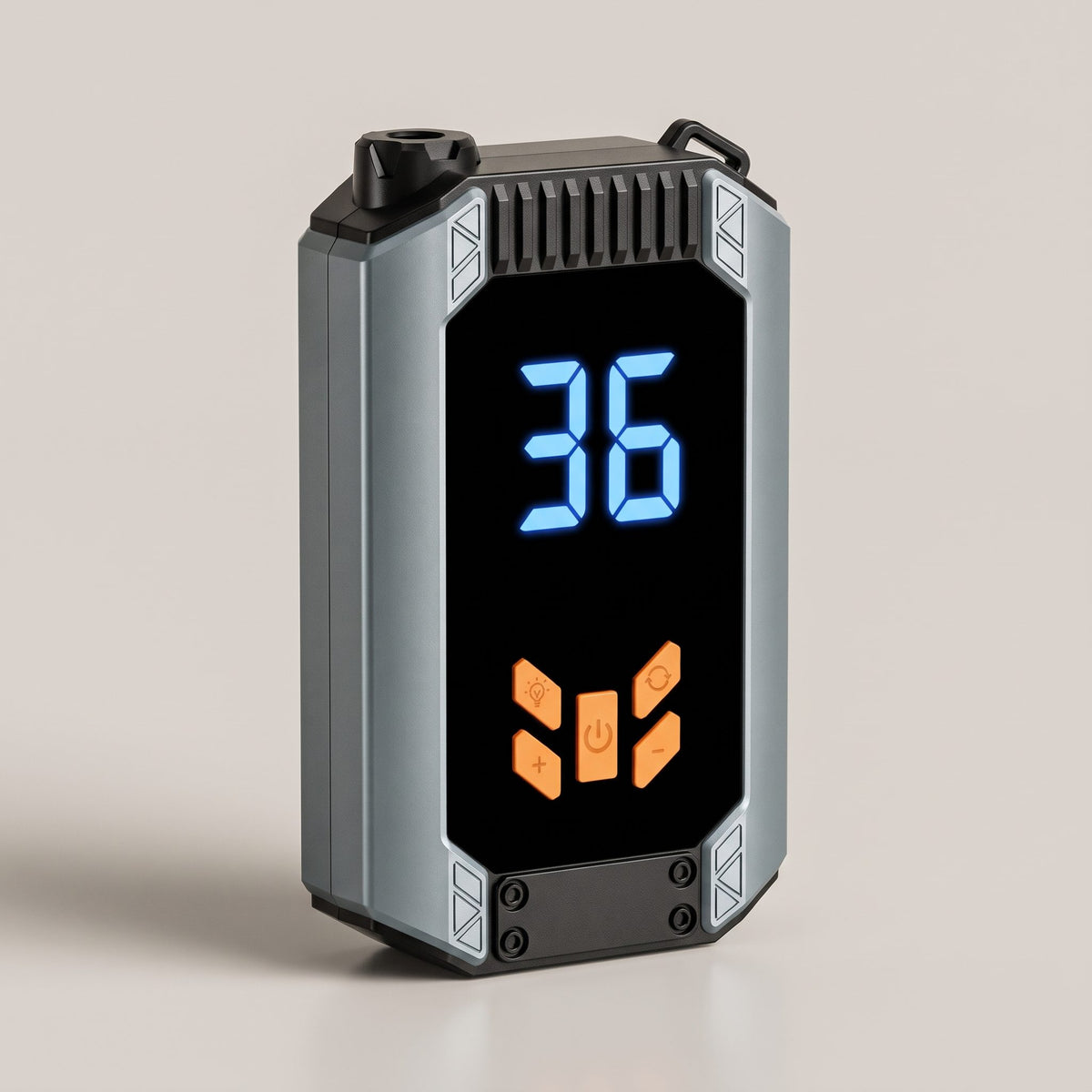 Cordless tire inflator with digital pressure display